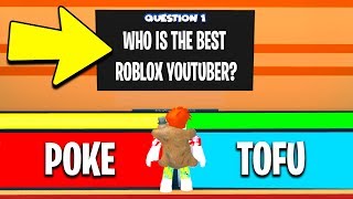 I Spent Robux To Make Custom Questions Roblox Clueless - roblox tofu youtuber