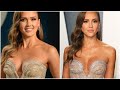 Jessica Alba Stuns in Silver & Gold Gown at Vanity Fair Oscar Party 2020