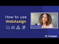 How to Use WebAssign – Student Overview