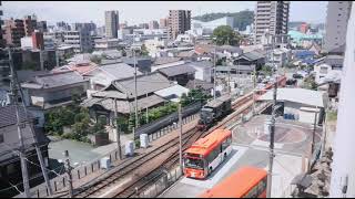 【切り抜き】夏休みスタート!! 2021年7月22日 道後温泉駅 スイッチバック 坊っちゃん列車運行中 伊予鉄いよてつ IYOTETSU Dogo Matsuyama Ehime Japan