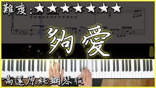 【Piano Cover】經典好聽的歌曲｜東城衛x謝和弦 - 夠愛｜終極一家 插曲｜高還原純鋼琴版｜高音質/附譜/歌詞