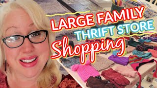 ⭐️LARGE FAMILY THRIFT STORE HAUL + BIG LOTS SHOP WITH ME! 😃BIG FAMILY SHOPPING!