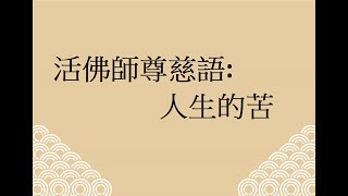 活佛師尊慈語:人生的苦