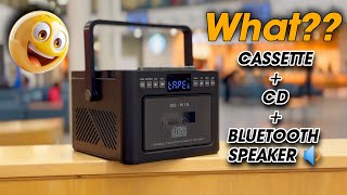 The best Bluetooth Player with Cassette Player & CD Player | Greadio CD-W16 Portable Cassette Record