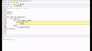 print the range of prime no using python