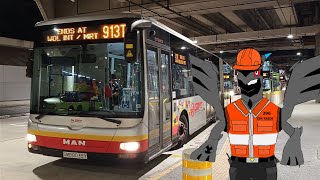 [4K 全区間前面展望] 東循環 SMB8039Y 913, this is why 913 cannot survive without bendy buses (Dwell Time Test)