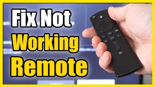 How to Fix Remote Not Working on Amazon Fire Stick 4k Max (Fast Method)
