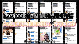 详解Facebook自动化加好友、发私信技巧：实现精准判断和自动回复、养号等操作