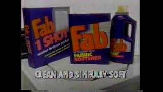 Fab Detergent with Fabric Softener - 1989 TV Commercial