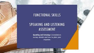 Functional Skills: How to approach Speaking and Listening