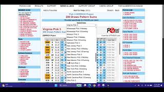 Virginia pick 3 MID day. (7) boxed numbers.
