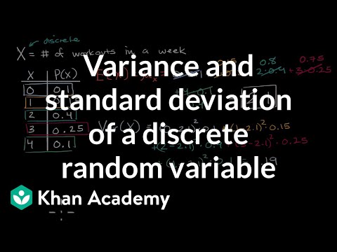 Variance and standard deviation of a discrete random variable Variance and standard deviation of a discrete random variable