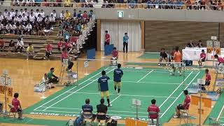 2016年IH バドミントン 男子 ダブルス 準決勝 小野寺雅之・岡村洋輝（埼玉栄）vs 金子真大・久保田友之祐（富岡ふたば未来）