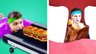 100+ BEST WAYS TO SNEAK SNACKS ANYWHERE! Food Sneaking Ideas & Funniest Situations by Kaboom!