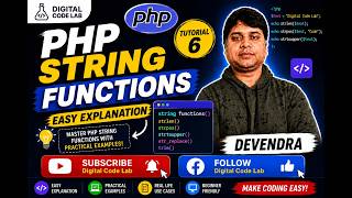 🔥 PHP String Functions Explained | strlen, strpos, strtoupper | PHP Tutorial 6