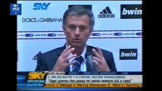 2008-09 (29-09-2008) Mourinho difende Materazzi - Conferenza Stampa Post Derby - Estratto SkySport24