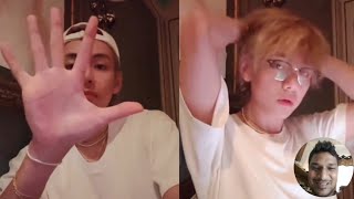 BTS V / Taehyung Weverse Live, Playing with Hair & Pretty Hand