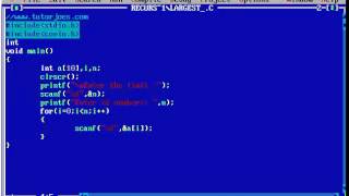 Find largest number using recursive function In C Program Tamil