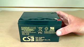 12V 12Ah - High Cycle - CSB Battery - EVX12120 | batteryspecialist.ca