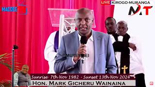 Murang'a Governor Irungu Kangata gives the most Painful Speech after Kikuyus Rejected Ruto!!