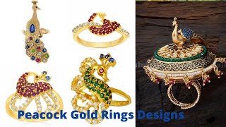 Beautiful #Peacock designed Finger Ring for women| Latest peacock ring design2021|Gold Rings Designs