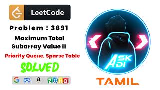 LeetCode 3691 Solved Using Priority Queue + Sparse Table | Maximum Total Subarray Value II | Ask Adi