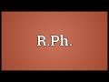 R.Ph. Meaning