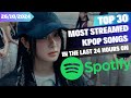 [TOP 30] MOST STREAMED KPOP SONGS ON SPOTIFY IN THE LAST 24 HOURS | 26 OCT 2024