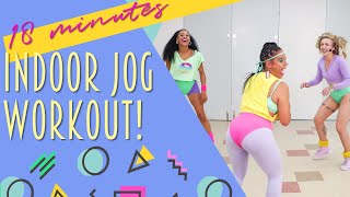 Indoor jog workout - go for a run at home! Simple Aerobics \u0026 cardio exercise