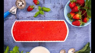 Strawberry basil sorbet