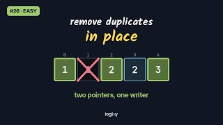 Remove Duplicates from Sorted Array — LeetCode #26 (Easy) — Python | Logixy