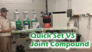 Drywall compound vs quick set and how to mix