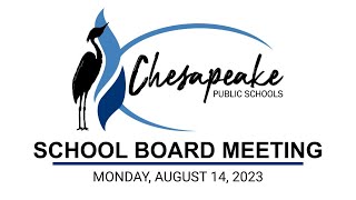 School Board Meeting: Monday, August 14, 2023
