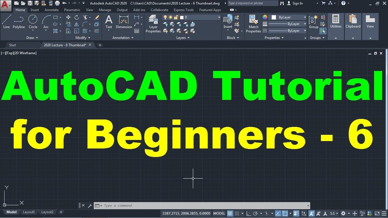 Autocad Drawing Tutorial For Beginners 6 Free Word Template