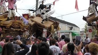 2018/10/11 東大阪市 若江南部・若江西部・若江東部 秋祭り 地車曳行