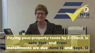 Pay your McHenry County property taxes with E-Check