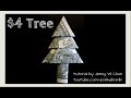 Christmas Crafts - DIY How to Fold Money Christmas Tree - Money Origami Tree (EASY)