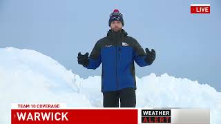 Snow piles up in Rhode Island