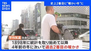 この冬は過去2番目の暖かさ 「異常な状況だと言って差し支えないと思います」冬型の気圧配置続かず南から暖気も｜TBS NEWS DIG