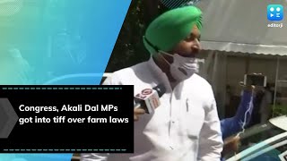 Watch: Congress and Akali MPs' heated verbal duel over farm laws