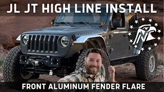 Jeep JL/JT Front Aluminum High Line Fender Flares [Install Video]