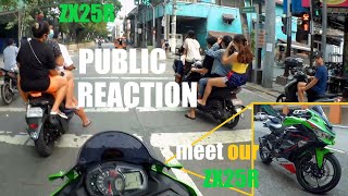 PUBLIC REACTION | Sulyap sa ating ZX25R 2022 | Quick Walk Around with our Bike | English Sub