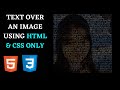 Text Overlay On Image Using CSS | Textmorphism