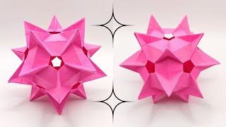 Origami CRYSTAL STAR KUSUDAMA by Denver Lawson 💓 How to make a paper kusudama