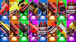 Lightning McQueen Monster Eater Friends Megamix. 🆚 Truck Eater 🆚 Bus Eater 🆚 Car Eater - Tiles Hop