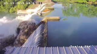 Video shows moment dam gate collapsed at Lake Dunlap