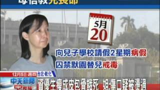 20131205中天新聞　母虐資優兒18天致死　5坪囚禁暗房曝光