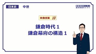 【日本史】　中世１０　鎌倉時代１　鎌倉幕府の構造１　（１５分）