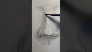 To show nose drawing in 18 seconds - 👃 #shorts #howtodraw  #nose #أنف #नाक #Nase ＃鼻子