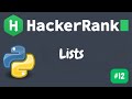 Lists | Python HackerRank Solution Explained | Step-by-Step Tutorial